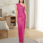 long champagne sequin dress for party